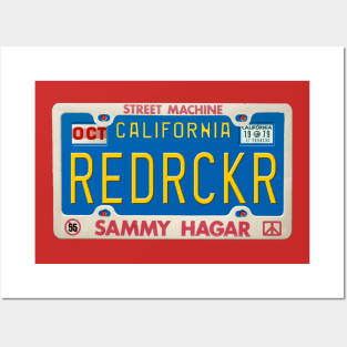 Sammy Hagar - Red Rocker License Plate Posters and Art